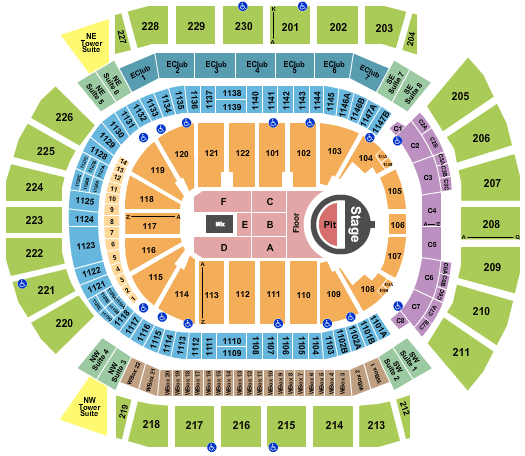 Desert Diamond Arena 5 Seconds of Summer Seating Chart